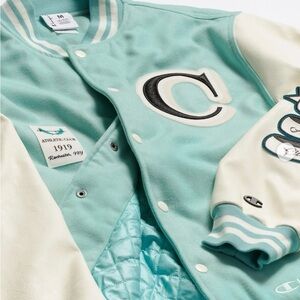 Champion Mint and Cream Varsity Jacket